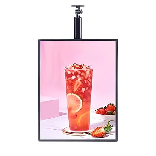 Boîte lumineuse LED au design épuré noir affichage mural haut de gamme 50x70
