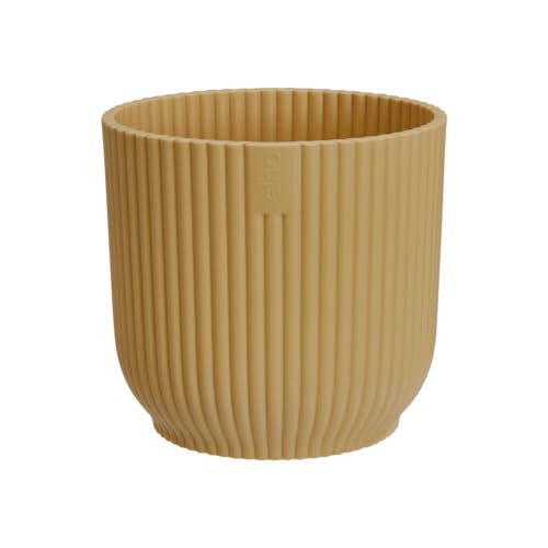  Elho Vibes Fold Round Mini 11 - Vaso per Piante da Interno - Ideale per Appartamenti Piccoli - Giallo/Butter Yellow
| E