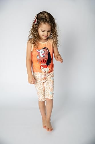 Image of Disney Stitch丨 Frozen丨 Minnie Mouse丨Princess丨Winnie Tank Top+Dolphin Shorts Girls Outfits Workout Athletic Set Summer