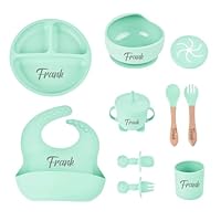 Personalisiertes Baby Essset Mit Namen - Silikon Selbstentwöhnung Set