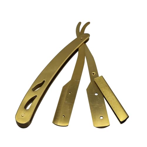 HONITANO Vintage Bart Rasierer Manuell Herren Rasiermesser Sicher Hautschonend Augenbrauen Rasierer Halter Klassischer Barbier Friseurstil Ohne Klinge Für Präzises Styling