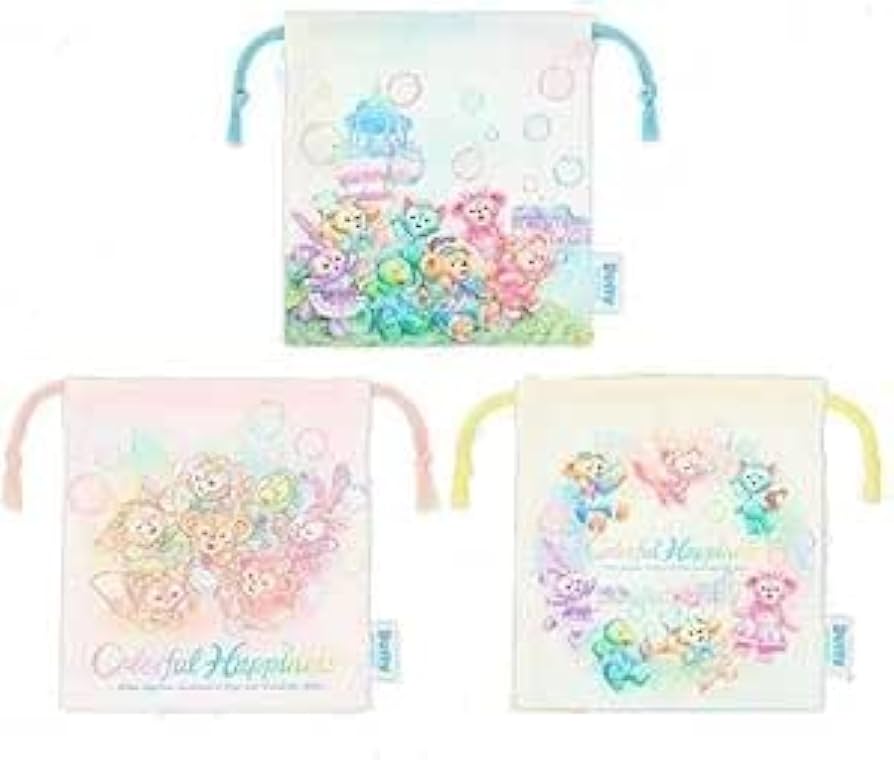 ダッフィー　カラフルハピネス　3点セット 東京ディズニーシー ダッフィー20周年 カラフルハピネス 3点