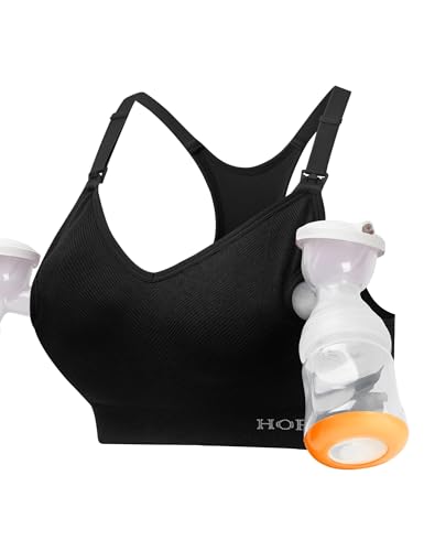 HOFISH Pumping Bra Hands Free Support Nursing & Pumping Bra in One Ultra-Soft Breast Pump Bra All Day Wear