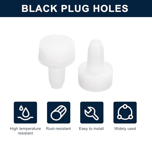 Image of uxcell 16 Pcs White Rubber Stopper, 2.7mm Plug Holes for 2-2.5mm /0.08-0.1 inch Hole