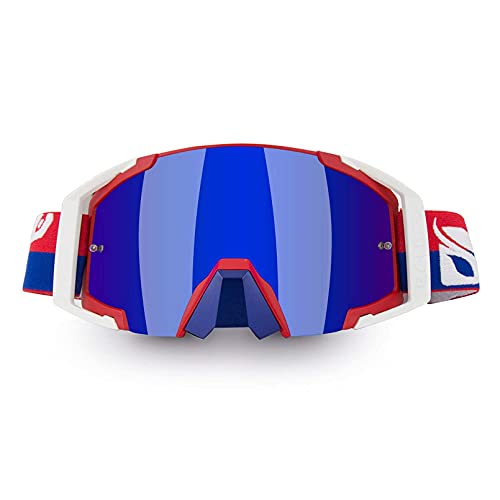 Gafas de motocross Dirtbike ATV Motocicleta Anti-UV Gafas de Esquí de Motocicleta Correa Antideslizante Cubierta de la nariz para Gafas y Casco - -