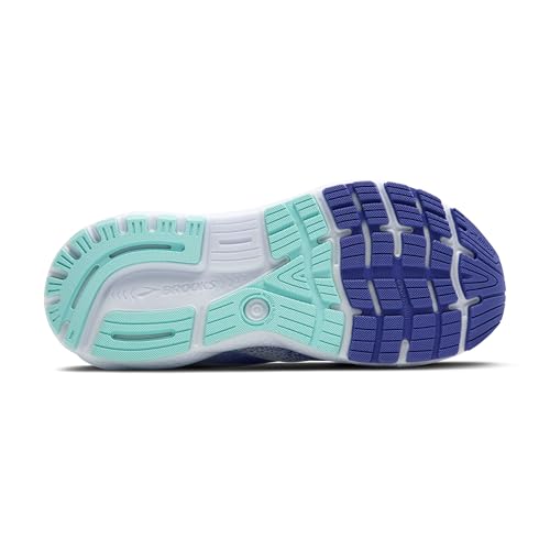 Brooks Women’s Ghost 16 Neutral Running Shoe - White/Amparo Blue/Limpet Shell - 6.5 Medium