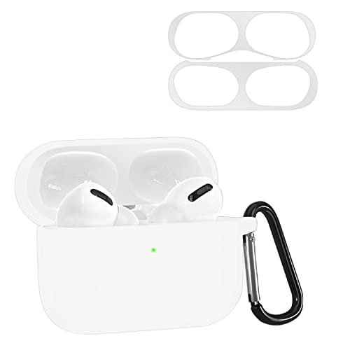 XERTIA �Ή� AirPods Pro2 / Airpods Pro �P�[�X �y�_�X�g�K�[�h�t���i�z���C�g�j�z Airpods Pro ��2���� �P�[�X �t��V���R���� �S�ʕی� �����h�~ �L�Y�h�~ �ϏՌ� �h�o �y�� �����[�d�\ LED�� �J���r
