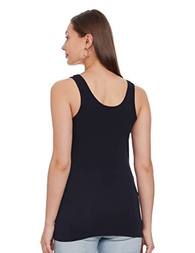 Image of Longies Women's Sleeveless Camisole (LWSLTPO2V001 Tomato & Navy blue12 M)