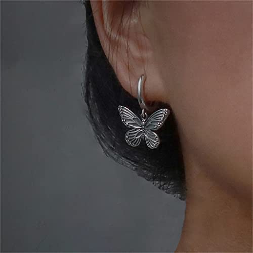 Sdfgh Vintage Alloy Silver Color Hoop Earrings For Women Girl Trendy Cool Hip Hop Animal Earrings #TOP1