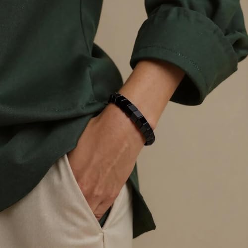 Pulsera Hematita para Hombre Negro miniatura 2