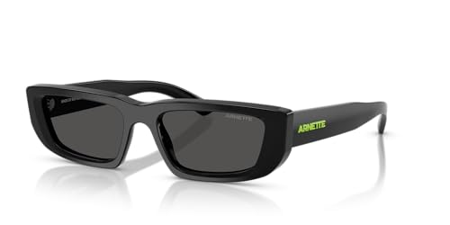 Arnette Men's AN4357 Al Rectangular Sunglasses, Black/Dark Grey, 53 mm2