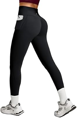 Heathyoga Scrunch Butt Lifting Leggings with Pockets – Women’s Yoga Pants for Flattering Fit & Conve...