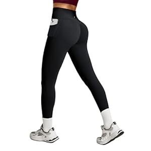 Heathyoga Scrunch Butt Lifting Leggings with Pockets for Women Tummy Control Compression Leggings No Front Seam Yoga Pants