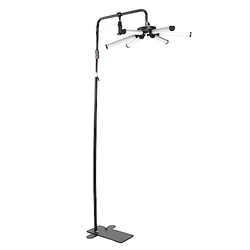Lámpara de Salón de Belleza, Soporte para Teléfono Celular de 54 W, Lámpara de Pie LED Regulable, Ajustable con Control Remoto para Profesionales para Decoración de Uñas