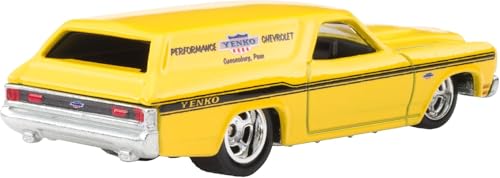 Image of Hot Wheels Premium Fast Wagons, 1:64 70 Chevelle SS Wagon Scale Die-Cas Vehicle with Real Riders Tires 2 /5 (Yellow)