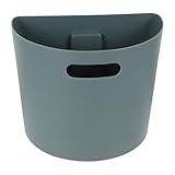 DECORNIJIA Cubo de Basura Colgante de Pared Semicircular Pequeño de Plástico para Cocina Oficina y Baño