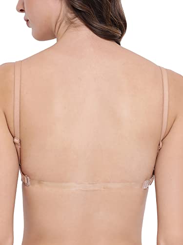Image of Clovia Women's Cotton Lightly Padded Non-Wired Multiway Backless T-Shirt Bra