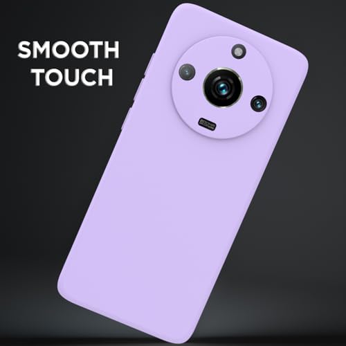 Image of Outlouders Back Cover for Realme 11 Pro / 11 Pro Plus 5G / Narzo 60 Pro 5G | Camera Protection | Durable Soft Matte Silicone Bumper Case (Purple)