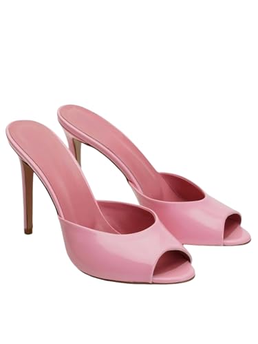 Sexy Women's Slippers Stiletto High Heels Mules Summer Party Shoes Outdoor Designer Peep toe Sandals Footwear4