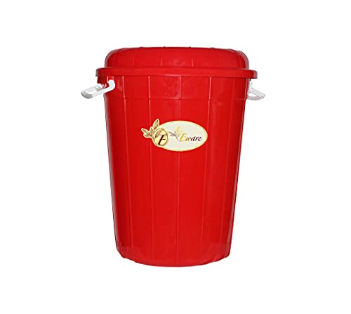 Image of AOOMI Multipurpose Plastic Storage Bucket Drum 100 LTR With Lid (1, Multi),Open Top