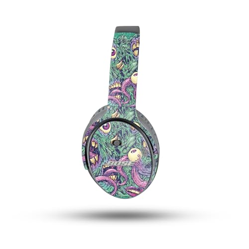 Image of MightySkins Glossy Glitter Skin Compatible with Bose QuietComfort 35 II Headphones - Eyes and Teeth | Protective, Durable High-Gloss Glitter Finish | Easy to Apply