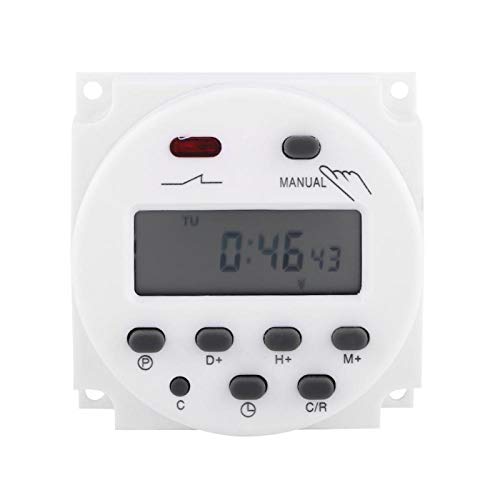Programmabile --- Preimpostazione avanzata una settimana prima. Timer elettronico digitale con programmi giornalieri. Ripeti i programmi con 17 impostazioni on / off e over-ride manuale.