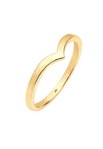 Elli Ring Damen V-Form Stacking Trend in 925 Sterling Silber
