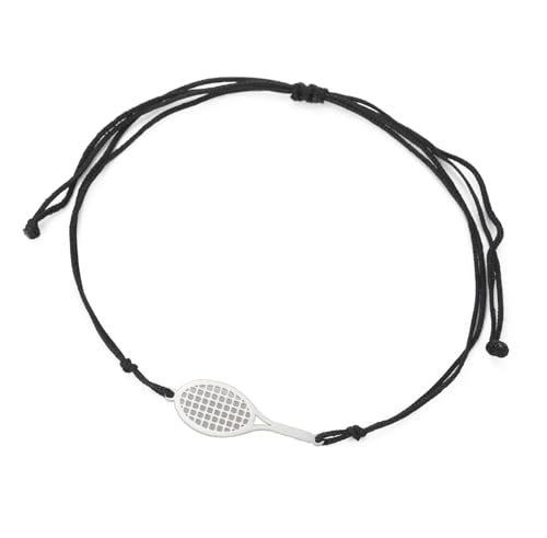 UNIFT Tennisschläger-Armband für Damen und Herren, Edelstahl, modischer Charm, Tennisballschläger-Armbänder, Sportschmuck für Geschenke, Spieler, Liebhaber, one size, Edelstahl, Kein Edelstein