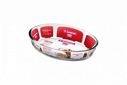 Travessa Oval de Vidro (Borossilicato) de 2400 ml, Sanremo, Cristal Transparente