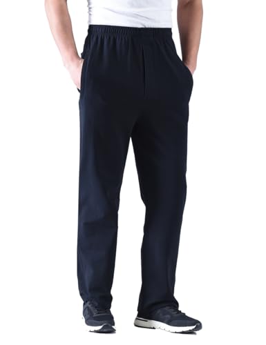 Zoulee Men's Casual Cotton Jogger Sweatpants Zipper Front Pants4
