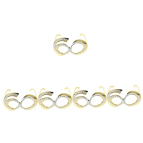 jojofuny 5 Pares De Óculos De Aniversário Decorações De Decoração De Feliz Aniversário Óculos De Sol