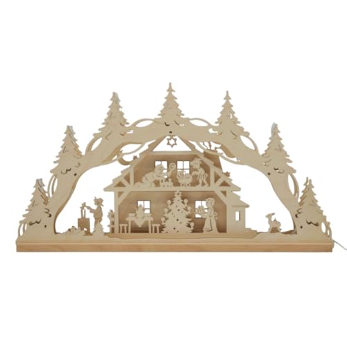 Erzwelt - Lichterbogen ELB – Schwibbogen aus Holz – Leuchtbogen...