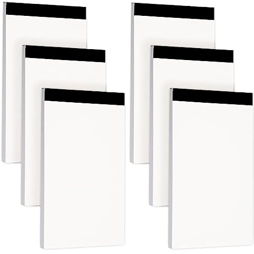 Amaxiu Bloc de notas en blanco, 6 unidades, 7.5 x 12.5 cm, 300 hojas blocs de notas en blanco para planificación diaria, pequeño mini cuadernos de bolsillo repuesto para notas y recordatorios | Ya disponible en tu tienda friki favorita! En mundofriki.es!
