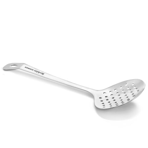 Image of Hawkins Food-Grade Stainless Steel Skimmer for Puris, Samosa, Vada, Manchurian, Kachori, Pakodas | Poni, Jhara, Jharna, Kadchi | Perfect for Deep Frying, Straining, Draining (SSPTS)