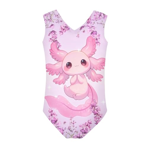 Image of Mumeson Girls One Piece Swimsuits Lightweight V-Neck Swimwear Bathing Suits for Little Girls 3-14 Years