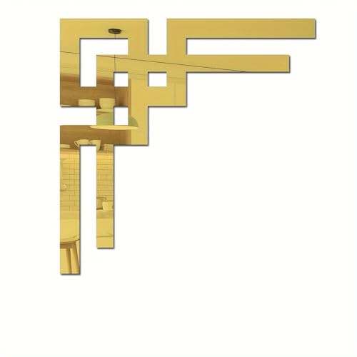 Durga Puja: Traditional vs Contemporary Decor 74 American Elm 4pcs Acrylic Golden Diagonal Mirror Wall Stickers – ...
