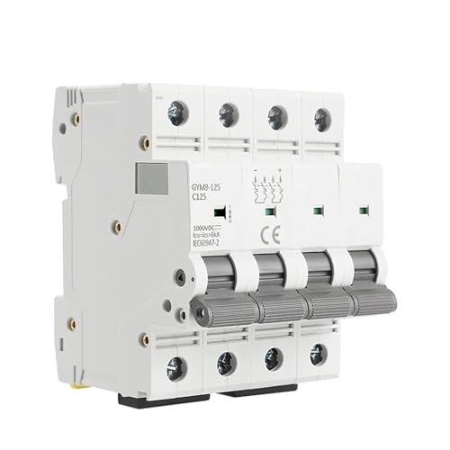 Disyuntor de CC MCB 100A 4P 1000V minidisyuntor riel magnetotérmico 6KA 2