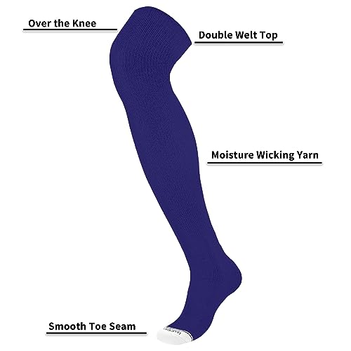 Elite Baseball/Softball Socks Over The Knee, Extra Long Football Socks2