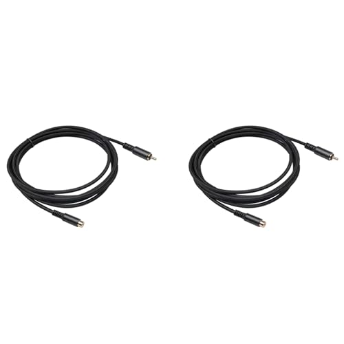 Plawee 2X Cable de Extensión Cable de Audio Y Video Cable Macho una Hembra para Altavoz, Subwoofer, Cámara, HDTV, Amplificador, 6M