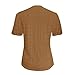 Hollow Out Eyelet Embroidery Tops Womens Short Sleeve V Neck Casual Dressy Button Down Shirts Blouses Soft Tees B-Brown