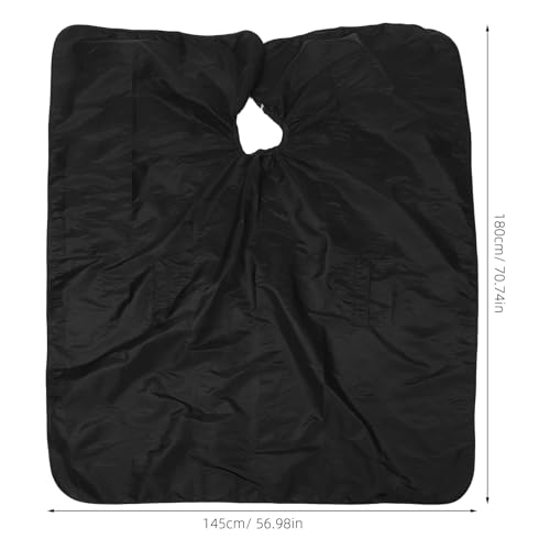 Capa negra para corte de cabello 180x145 cm para salón miniatura 7