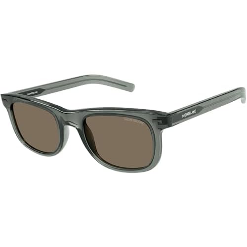 Montblanc MB0260S-004 53 Sunglass Man Recycled Ace Gafas de Sol, Sport, Multicolor (Multicolor), Talla única