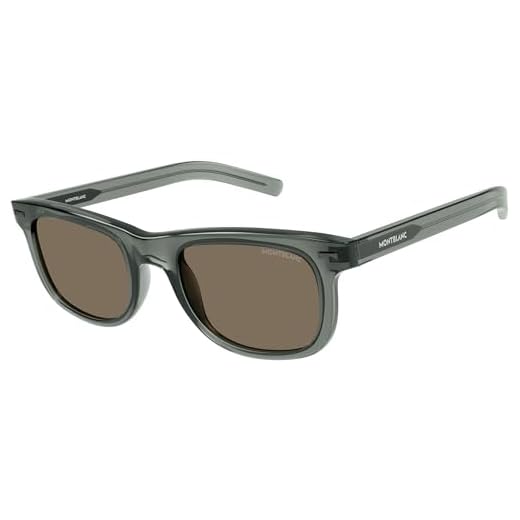 Montblanc MB0260S-004 53 Sunglass Man Recycled Ace Gafas de Sol, Sport, Multicolor (Multicolor), Talla única