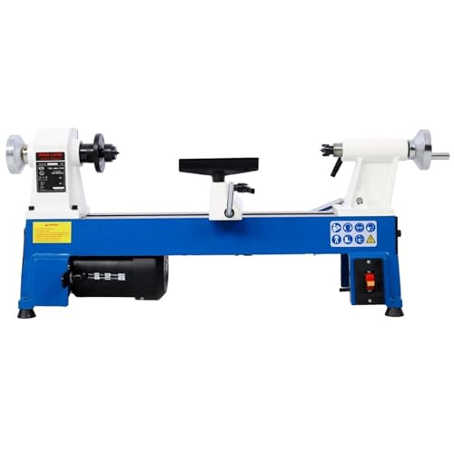 Benchtop Wood Lathe 10" X 18" Wood Lathe Machine 5 Variable Speeds 500/750/1150/1800/3200RPM Mini Wood Turning Lathe