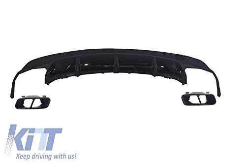 KITT RDMBW117AMGB 13+ AMG - Difusor trasero y puntas de tubo de escape, color negro