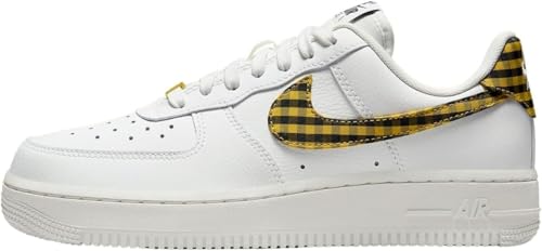Image of Nike Air Force 1 Low '07 DZ2784-102 Gingham Yellow Women's Casual Sneakers 8 US
