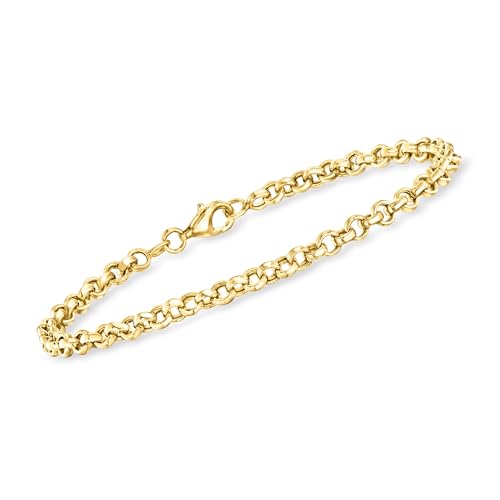 Ross-Simons 4mm 10kt Yellow Gold Rolo-Link Bracelet