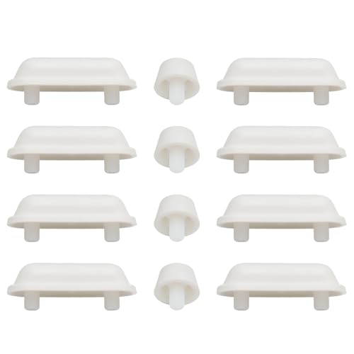 12 Amortiguadores para Asiento de Inodoro,Topes Autoadhesivos Silenciosos, Almohadillas de Plástico Universales para Tapa WC,Para Hogar, Oficina, Aseo de invitados