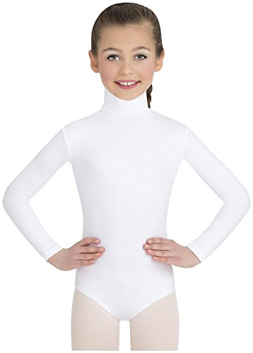 Capezio Girls' Team Basic Turtleneck Long Sleeve Leotard with Snaps