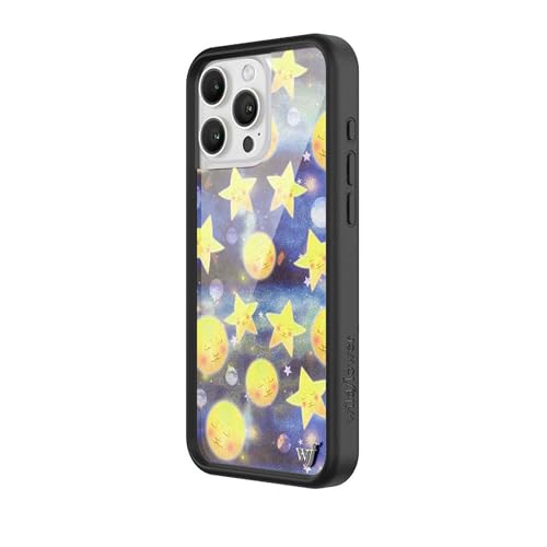 Image of Wildflower Cases - Compatible with iPhone 16 Pro Max| Protective Black Bumper, 6.5ft Drop Test Certified, Women Owned Small Business | Sky Moon Galaxy Night Star Aesthetic | Celestial Dreaming